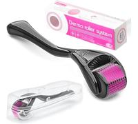 Derma Roller Microneedle Roller for Face 1mm Needle 540 Micro Needle Roller Skin Care for Wrinkles, Stretch Marks, Acne Spot, Hair Loss, Beard Roller Hair Growth Kit with Case for Men Women (1MM)
