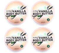 Derma V10 Body Butter Moisturising Cream Vegan Friendly 4 Pack (Vanilla)