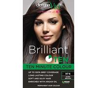 Derma V10 Brilliant Ten Hair Colour, No4 Dark Brown, 180 ml
