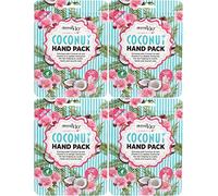 Derma V10 Coconut Hand Pack, Deep Moisturising, Enriched with Coconut Oil and Vitamin E - 4 Pack