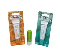 Derma V10 Coconut Lip Oil And Mango Lip Oil 10ml Duo Set With Free Aloe Vera Lip Balm