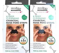 Derma V10 Deep Cleansing Charcoal Nose Pore Strips Blackhead Removal (Twin)