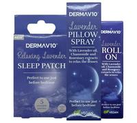 Derma V10 Lavender Bundle | Pillow Spray, Roll On & Relaxing Patches | Lavender Oil, Chamomile and Rosemary Extract, Reduces Stress and Anxiety, Improves Sleep, Calms Body and Mind