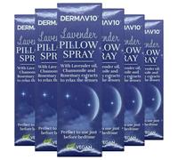 Derma V10 Pillow Spray 6 Packs, Lavender Oil, Chamomile and Rosemary Extract, Reduces Stress and Anxiety, Improves Sleep, Calms Body and Mind, Easy to Use, Vegan Friendly