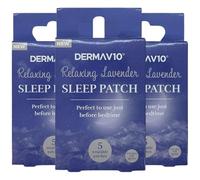 Derma V10 Relaxing Lavender Patches, Lavender, Sage, Chamomile, Citrus Peel, Essential Oil Vapours To Help Reduce Stress And Anxiety, Induces Sleep And Relaxation, 15 Adhesive Patches