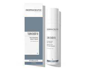 Dermaceutic Turnover - Rejuvenating Night Cream - Anti Aging cream with 10,5% Glycolic acid - Exfoliating, regenerating and age defense face cream - 40ml