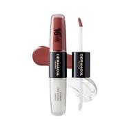Dermacol 16-Hour Lip Color, Two-Phase Kissproof Lip Stain & Gloss, No.33 | Highly pigmented long-wear lip stain with gloss top coat; matte and glitter finish; transfer-proof; plumping formula