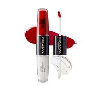 Dermacol 16-Hour Lip Color, Two-Phase Kissproof Lip Stain & Gloss, No.4 | Highly pigmented long-wear lip stain with gloss top coat; matte and glitter finish; transfer-proof; plumping formula