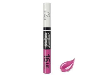 Dermacol - 16-Hour Lip Colour, Highly Pigmented Glossy Lip Stain, Two-Phase Lip Plumper Gloss, Kissproof Lip Makeup Products with Matte and Glitter Finish, No.8 Raspberry Pink Lipstick, 7.1 mL