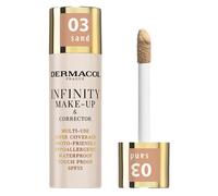 Dermacol Infinity make-up and corrector, Multi-use, Super coverage, Photo-friendly, Hypoallergenic, Waterproof, Touch proof, SPF 15, 03 - Sand