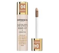 Dermacol Infinity make-up and corrector, Multi-use, Super coverage, Photo-friendly, Hypoallergenic, Waterproof, Touch proof, SPF 15, 04 - Bronze