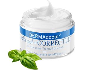 DERMAdoctor Redness & Itchy Skin Relief Calm Cool + Corrected Tranquility Cream for Sensitive Skin | moisturizing face cream Hydration with Squalane & Hyaluronic Acid White Tea Extract - 48 Grams
