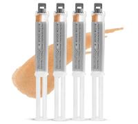 Dermaflage Topical Scar Filler Pack of 4 Refill Applicator (Bronze Medium) - Hollywood Silicone Scar Gel for Recessed Scars, Wrinkles, Discoloration & Deep Pockmarks (30 Applications)