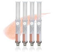 Dermaflage Topical Scar Filler Pack of 4 Refill Applicator (light) - Hollywood Silicone Scar Gel for Recessed Scars, Wrinkles, Discoloration & Deep Pockmarks (30 Applications)