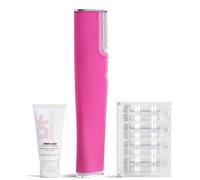 DERMAFLASH Luxe Plus Device, Anti Aging, Exfoliation, Hair Removal, and Dermaplaning Tool with Sonic Edge Technology and 4 Weeks of Treatment, Pop Pink