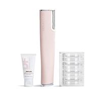 DERMAFLASH LUXE plus Device, Anti Aging, Exfoliation, Hair Removal, and Dermaplaning Tool with Sonic Edge Technology and 4 Weeks of Treatment, Blush