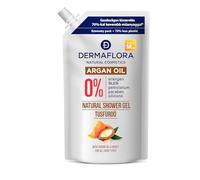 Dermaflora Argan Oil Shower Gel Refill - 500ml | Moisturizing Natural Shower Gel with Argan Oil | Paraben-Free, Sulfate-Free, Gentle on Skin | Eco-Friendly Refill Pack