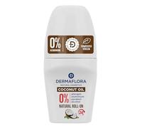 Dermaflora Coconut Oil Roll On Deodorant - 50ml | Natural Roll On Deodorant for Men & Women | Gentle, Alcohol-Free Formula for Sensitive Skin with Long-Lasting Odor Protection
