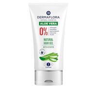 Dermaflora Natural Hair Gel Aloe Vera with Keratin- 150ml - Strong Hold (2), Alcohol-Free Styling Gel for All Hair Types - Moisturizing & Non-Flaky Formula