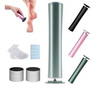 Dermaglide Pro Callus Remover, Electric Foot File & Pedicure Tool, Heavy Duty Rechargeable Cordless Callus Remover, With 60PCS Sandpaper Pads for Removing Dead Skin, Chapped Heels, Dry Calluses