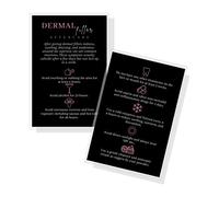 Dermal Filler Aftercare Card | 30 Pack | 4x6” inch Post Card Size | Medical Spa Business Cards For Filler Aftercare Instructions | Dermal Filler Aftercare Handouts | Black & Pink Design