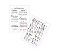 Dermal Filler Pre and Post Injection Care Instructions Card | 30 Pack | 5x7” inches large Post Card Size | Dermal Filler Injections White with Color Icons Design