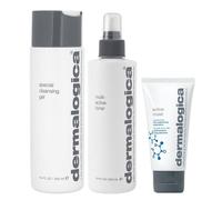 Dermalogica Special Cleansing Gel, Multi-active Toner, Active Moist Moisturiser in Clear | Size: 250ml Dermalogica Clear 250ml