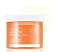 DERMALOGY by NEOGENLAB Carrot Deep Clear Remover Oil Pads (60 pads) - Gentle Facial Cleansing Cotton Pads for Sensitive Skin - Removes Waterproof Makeup and Impurities - Alcohol-Free Korean Skincare