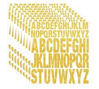 Dermalyx 10 Pieces Gold Letter Stickers Glitter Capital Letters Large Self-Adhesive Vinyl Alphabet Stickers Mailbox Water Bottles
