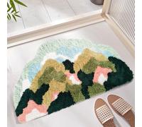 Dermalyx Wald Series Cartoon Design Bathroom Rug Plush Soft Non-slip Durable Suction Bath Mat Irregular Plant Shape Door Mat and Rug 50x80 cm