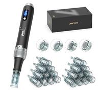 Dermapen M7S Microneedling Pen, Wireless Micro Needling Pen with 20pcs(16Pin 24Pin 36Pin R-Nano) Replacement dr pen needles, Professional Skin Device 6-Speed Type-C for Face/Body and Skin Care, Black