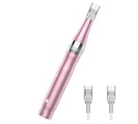 Dermapen Microneedling Pen, PELCAS Professional Cordless Derma Pen Electric Micro Needling Pen Adjustable Speeds with 12pins 36pins Nano Replacement Cartridges for Face and Body