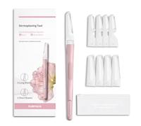 Dermaplane Razor for Women Face, Precision Face Razors for Women, Dermaplaning Tool, Gentle Exfoliation, Perfectly Shape Brows, Reusable Metal Handle with 8 Microblades, Pink