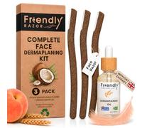 Dermaplaning Kit for Face - 3 x Coconut Razors & Dermaplaning Oil