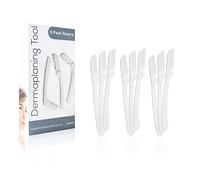 Dermaplaning Tool (9 Count) - Easy to Use Dermaplane Razor for Face - Practical Hair Remover Blade for Eyebrows and Peach Fuzz - Facial Shaver for Women That Helps Exfoliate and Smooth the Skin