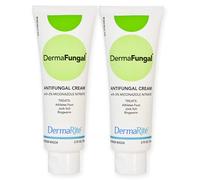 DermaRite Athlete’s Foot Antifungal Cream, 2 Pack - 3.75 Oz Tube - Treats Jock Itch, Ringworm and Dry Itchy Skin - 2% Miconazole Nitrate - Latex Free, Dermatologist Tested - DermaFungal by