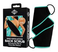 Dermasuri Deep Exfoliating Back Scrubber - Body Exfoliator Scrub - Exfoliating Shower Towel - Dual-Texture Shower Scrubber for Men and Women, Reusable Back Scrub Bath Accessory, 27" Long, 8" Wide