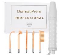 DermatiPrem High Frequency Facial Machine- Portable Handheld High Frequency Facial Wand- Skin Therapy Machine w 5 Fusion Neon