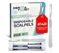 DermaTwist 14R Dermaplane Razor for Women Face - Pack of 20 Sterile Disposable Dermaplane Scalpels Face Razors for Women Face Dermaplaning Professional Face Shaver