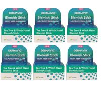 DERMAV10 Blemish Stick Tea Tree Witch Hazel VEGAN Acne Spot Treatment - 6 Pack