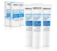 DermaV10 Innovations Anti Ageing Collagen Wrinkle Filler, 15ml, 3x | With Collagen, Hyaluronic Acid, Algae Extract & Shea Butter, Fights Fine Lines & Wrinkles