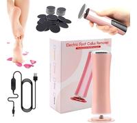 Dermave Electric Foot Callus Remover with 60pcs Sanding Discs, Professional Adjustable Speed Electric Foot File Pedicure Tool for Dead Dry Crack Calluses (Gold)