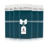 DERMAWAX 6x100ml Aloe Vera Roll On Wax Cartridges Refill - Soft Strip Wax for Sensitive Skin - For Use with Roll-On Wax Heater & Non-Woven Strips (Not Included) - Legs, Arms, Underarms, Chest & Back