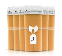 DERMAWAX 6x100ml Argan Roll On Wax Cartridges Refill - Soft Creamy Wax for Sensitive Skin - For Use with Roll-On Wax Heater & Non-Woven Strips (Not Included) - Legs, Arms, Underarms, Chest & Back