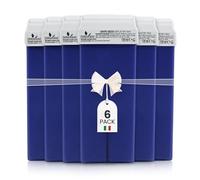 DERMAWAX 6x100ml Roll-On Wax Cartridge Roller Refill Set -Soft Wax application with Wax strips Sensitive Skin, Ideal for Legs, Arms, Underarms, Chest and Back (600 ml (1er Pack), Grape seeds)