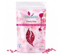 DERMAWAX Hard Wax Beads 800 g for Stripless Hair Removal, Cherry Kiss | Vegan, dermatologically tested film wax with cherry blossom extract, developed, packaged and made in France.