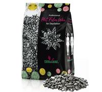 Dermawax Professional Hard Wax Beads- Full Body Stripless Depilatory Waxing Film Wax Less Pain Formula Hair Removal of Face Legs Armpit Bikini Line Brazilian Waxing (1 kg, Black Silver)