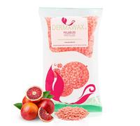 Dermawax Professional Hard Wax Beads- Full Body Stripless Depilatory Waxing Film Wax Less Pain Formula Hair Removal of Face Legs Armpit Bikini Line (800 g (Pack of 1), Crystal orange)