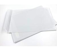 DerMegaDeal C4 50 Transparent Envelopes, 100 g/m², Self-Seal, 324 x 229 mm, 100 Enclosures/Unit