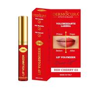 DERMOCURA Lip Volumizer Chili Lip Plumper 5 Times More Powerful Transparent Plumping Lip Gloss Immediate and Long-Lasting Plumping Effect MADE IN ITALY… (CHERRY)